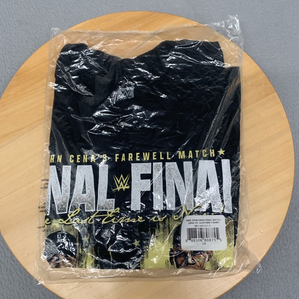 WWE John Cena Farewell Tour Final Match vs Gunther T-Shirt Large L Black NWT